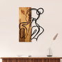 Wallity Woman Body - Escultura de pared en Negro y Nogal Claro